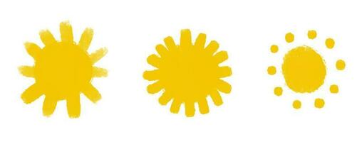 simple sunny illustration. Cute sun design sticker. Baby art, isolated clipart vector