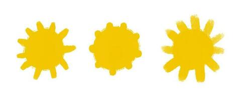 simple sunny illustration. Cute sun design sticker. Baby art, isolated clipart vector
