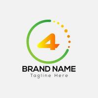 Abstract 4 letter modern initial logo design vector
