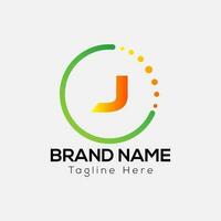 Abstract J letter modern initial lettermarks logo design vector
