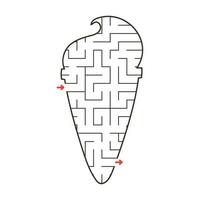 Abstract maze. Game for kids. Puzzle for children. Labyrinth conundrum. Find the right path. Education worksheet. vector