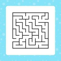 Abstract square maze. Game for kids. Puzzle for children. Labyrinth conundrum. Find the right path. Vector illustration.