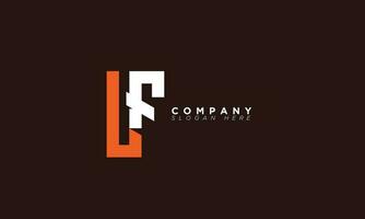 LF Alphabet letters Initials Monogram logo and FL vector