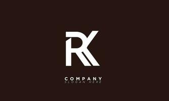 RK Alphabet letters Initials Monogram logo and KR vector