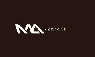 MA Alphabet letters Initials Monogram logo and AM vector
