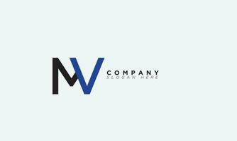 MV Alphabet letters Initials Monogram logo and VM vector