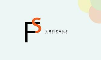 FS Alphabet letters Initials Monogram logo and SF vector