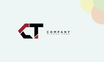 CT Alphabet letters Initials Monogram logo and TC vector