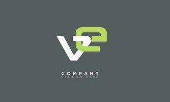 VE Alphabet letters Initials Monogram logo and EV vector