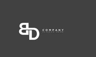BD Alphabet letters Initials Monogram logo and DB vector