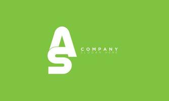AS Alphabet letters Initials Monogram logo SA vector