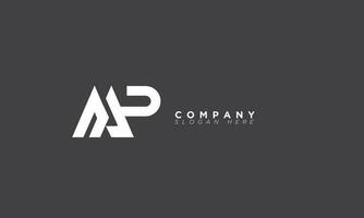 MP Alphabet letters Initials Monogram logo and PM vector