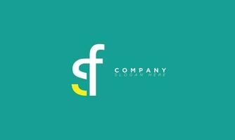 SF Alphabet letters Initials Monogram logo and FS vector
