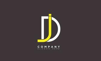DJ Alphabet letters Initials Monogram logo JD, D and J vector