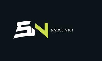 SN Alphabet letters Initials Monogram logo and NS vector