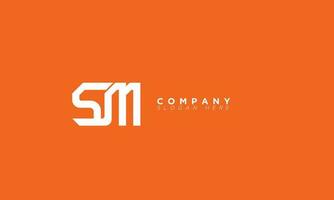 SM Alphabet letters Initials Monogram logo and MS vector