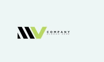 MV Alphabet letters Initials Monogram logo and VM vector