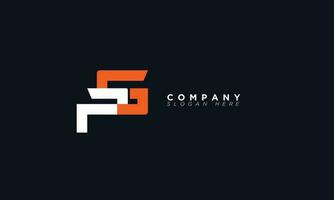 PG Alphabet letters Initials Monogram logo GP vector