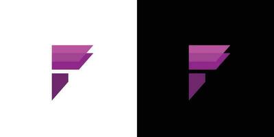 modern and unique letter F initials logo design vector