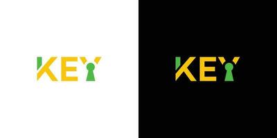 Unique and modern key logo design vector
