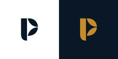 Modern and unique  letter P initials logo design vector