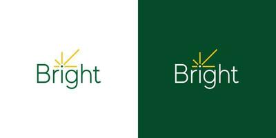 Modern and professional bright logo design vector