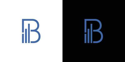 Letter B finance logo design unique and modern vector