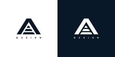 A unique and modern letter initial wing logo design 3 vector
