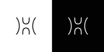 Modern and unique  letter H initials logo design vector