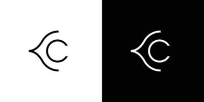 modern and unique letter C initials logo design vector