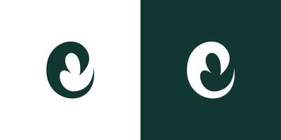 modern and unique letter CE initials logo design vector