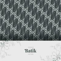 grayscale classic javanese batik pattern background vector