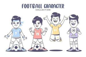 fútbol americano jugador dibujos animados personaje ilustración diseño 2 vector