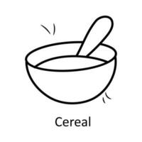 cereal vector contorno icono diseño ilustración. juguetes símbolo en blanco antecedentes eps 10 archivo