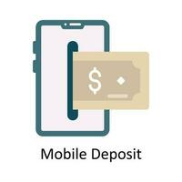 Mobile Deposit vector Flat Icon Design illustration. Finance Symbol on White background EPS 10 File