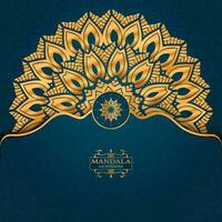 Luxury mandala background with golden arabesque pattern arabic islamic  style vector