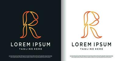 initial r logo design with creative concept premium vector