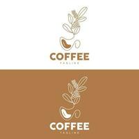 café logo, café árbol diseño, café bebida vector, icono marca ilustración símbolo vector