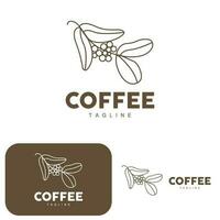 Coffee Logo, Coffee Tree Design, Cafe Drink Vector, Icon Brand Illustration Symbol vector