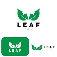 Green Leaf Logo, Ecology Natural Plant Vector, Nature Design, Illustration Template Icon vector