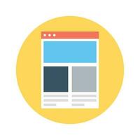Web Layout  vector Flat Icon style illustration. EPS 10