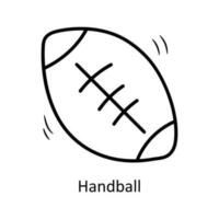 Handball vector outline Icon Design illustration. Olympic Symbol on White background EPS 10 File
