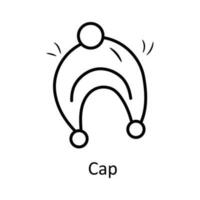 Cap vector outline Icon Design illustration. Toys Symbol on White background EPS 10 File