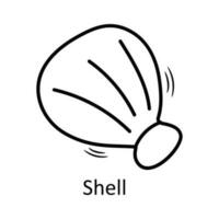 Shell vector outline Icon Design illustration. Travel Symbol on White background EPS 10 File