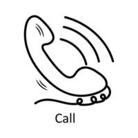 Call vector outline Icon Design illustration. Travel Symbol on White background EPS 10 File