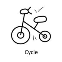 Cycle vector outline Icon Design illustration. Toys Symbol on White background EPS 10 File