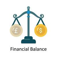 Financial Balance vector Flat Icon Design illustration. Finance Symbol on White background EPS 10 File