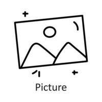 Picture vector outline Icon Design illustration. Communication Symbol on White background EPS 10 File