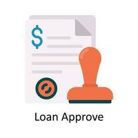 Loan Approve vector Flat Icon Design illustration. Finance Symbol on White background EPS 10 File