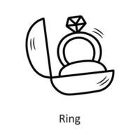 Ring vector outline Icon Design illustration. New Year Symbol on White background EPS 10 File